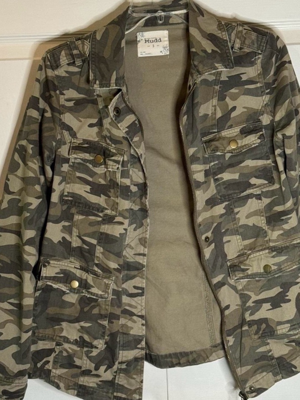 Mudd Camouflage Jacket - Olive and Tan